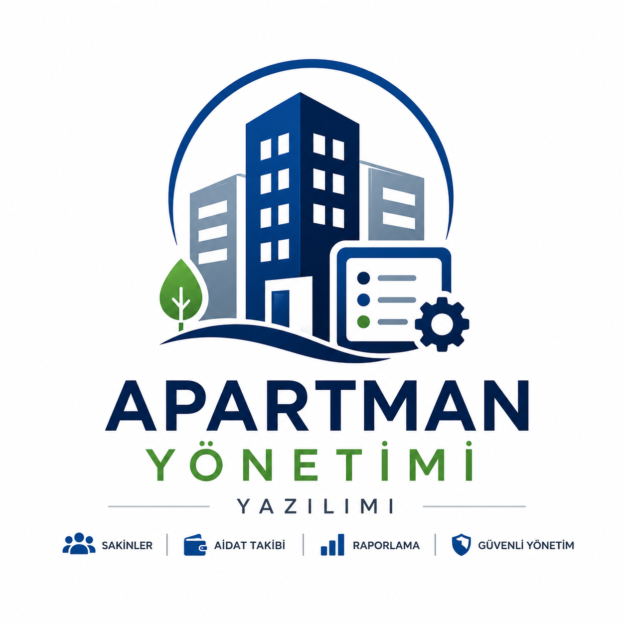 Apartman Yönetimi Yazılımı — Buildings and Settings Logo