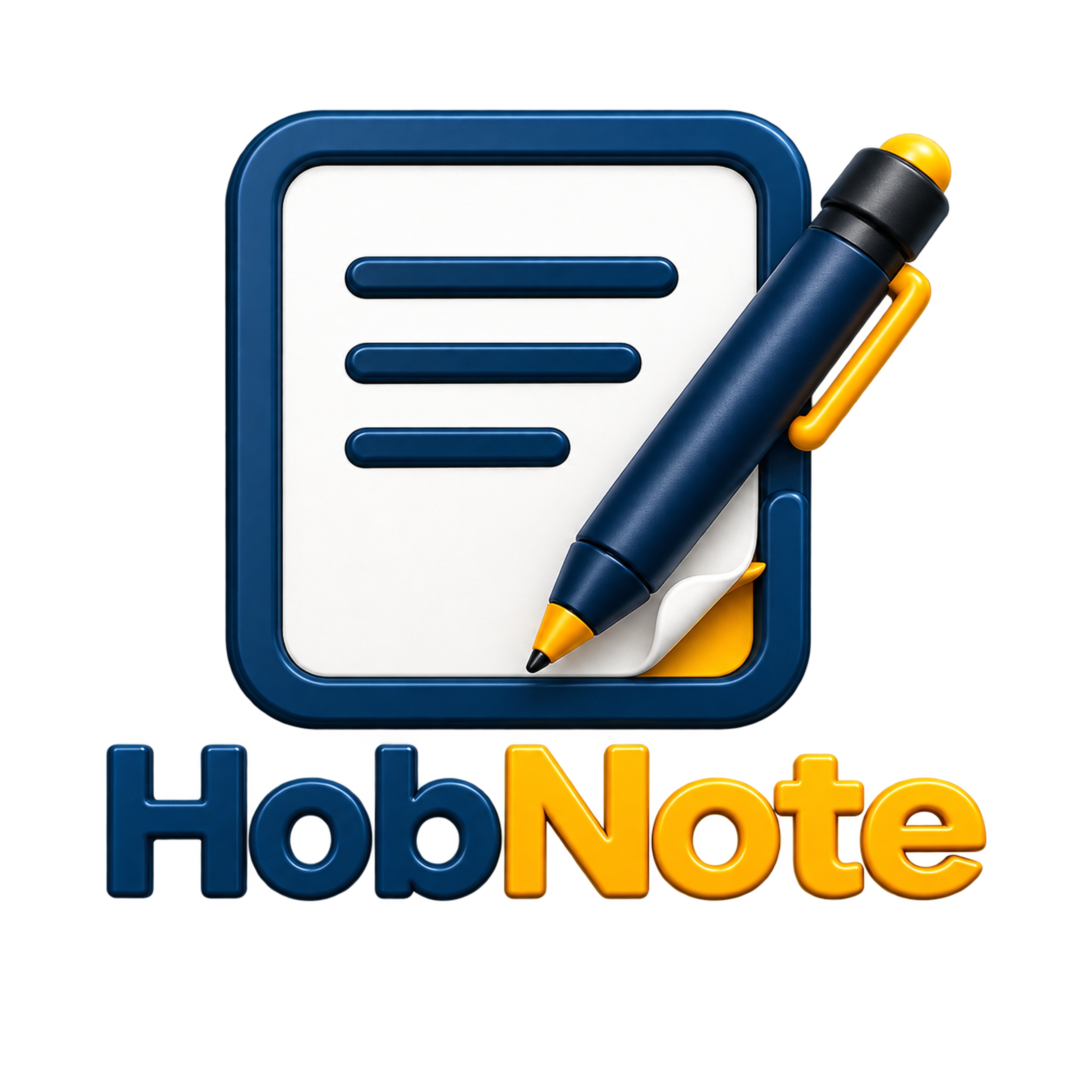HobNote — 3D Notepad and Pencil Product Logo